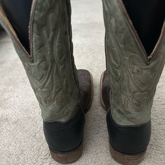 Men’s Corral Brown/khaki Square Toe Western Boots Size 13D - Picture 2 of 6